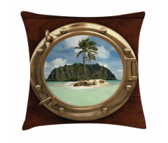 View of Deserted Island Pillow Cover
