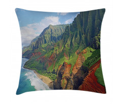 Na Pali Coast Kauai Sea Pillow Cover