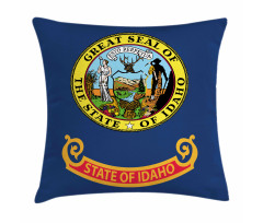 Nostalgic Logo of Gem State Pillow Cover