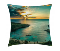 Hanauma Bay on Oahu Pillow Cover