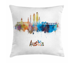 Typographic Paint Splatters Pillow Cover