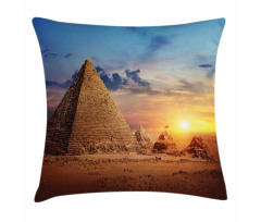 Desert and Pyramids Dusk Pillow Cover