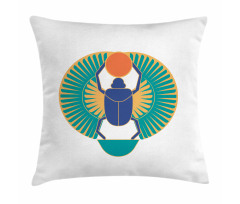 Scarab Holding Sun Pillow Cover