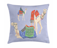 Camels with Rugs Pillow Cover