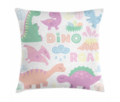 Baby T-Rex Nursery Theme Art Pillow Cover