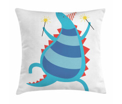 T-Rex Cartoony Art Nursery Pillow Cover