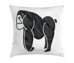 Angry Graphic Ape Standing Pillow Cover