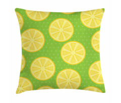 Citrus Slices Polka Dots Pillow Cover