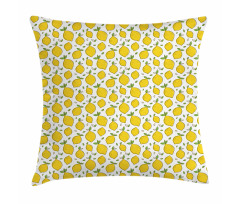 Citrus Fruits Leaves Art Pillow Cover