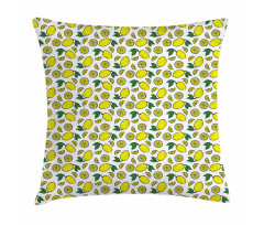 Vivid Summer Citrus Blossom Pillow Cover