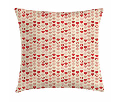 Doodle Hearts Art Pillow Cover