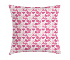 Hand Paint Hearts Pillow Cover