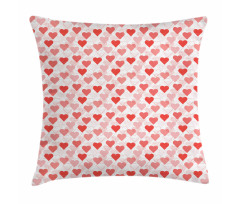 Love Arty Hearts Pillow Cover