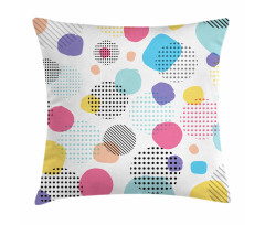 Colorful Spots Stripes Pillow Cover