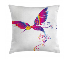 Feather Hummingbird Pillow Cover