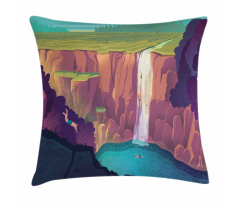 Rural Scene Waterfall Pillow Cover