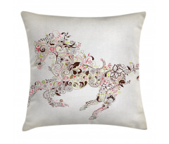 Floral Horse Paisley Pillow Cover