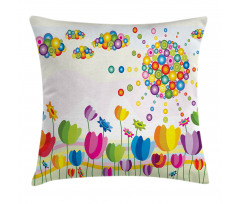 Abstract Flower Summer Pillow Cover