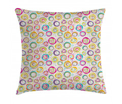 Circle and Dots Spring Pillow Cover