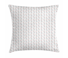 Cartoon Cats Repetition Pillow Cover