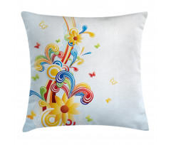 Funky Vertical Wave Pillow Cover
