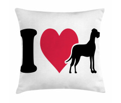 Classic Heart Dog Lover Pillow Cover