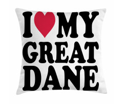 Classic Dog Lover Text Pillow Cover