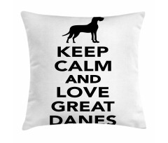 Keep Calm and Love Text Pillow Cover