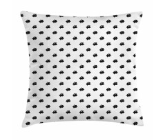 Monotone Dog Side Head Pillow Cover