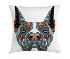 Floral Zentangle Dog Pillow Cover