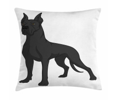 Purebred Dog on Plain Pillow Cover