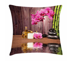 Spa Relax Candle Blossom Pillow Cover