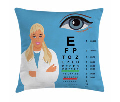 Female Ophthalmologist Pillow Cover