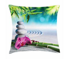 Spa Sand Orchid Flower Pillow Cover
