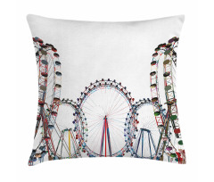 Festival Fair Rides Pillow Cover