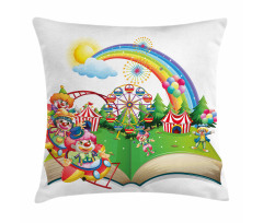 Rainbows and Clowns Pillow Cover