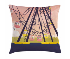 Cartoonish Fun Ride Pillow Cover