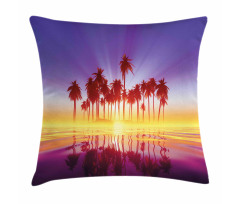 Dramatic Background Palm Trees Pillow Cover