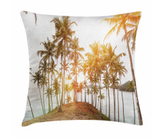 Sunbeams Hitting an Island Pillow Cover