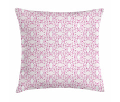 Delicate Striped Floral Pillow Cover