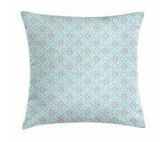 Intricate Pastel Flowers Pillow Cover