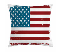 Grungy Old Glory USA Pillow Cover