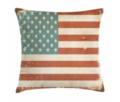 Grunge US Flag Pillow Cover