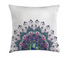 Exotic Wild Peacock Pillow Cover