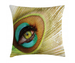 Peacock Feather Eye Pillow Cover