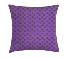 Doodle Hearts with Stripes Pillow Cover