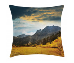 Mountain Grassland Sun Pillow Cover