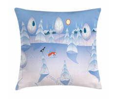 Winter at Woods Animals Pillow Cover