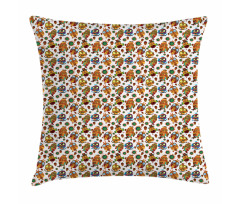 Funny Birds Acorns Petals Pillow Cover