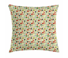 Birds Trees and Plants Pillow Cover